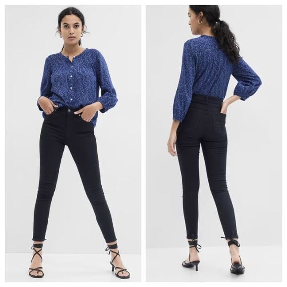 GAP Women's High Rise Universal Legging Jeans Black Size 14/32 - Picture 1 of 10